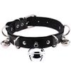 Big Bell Choker Collar For Women Girls Necklace  Metal Leather Chocker Goth Anime Cosplay Jewelry Accessories