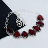 Удивительные драгоценные камни красного граната, ювелирные изделия ручной работы, ожерелье из стерлингового серебра 925 пробы, серебряное ожерелье с красным гранатом для жены, ожерелье унисекс, подарок на день рождения
