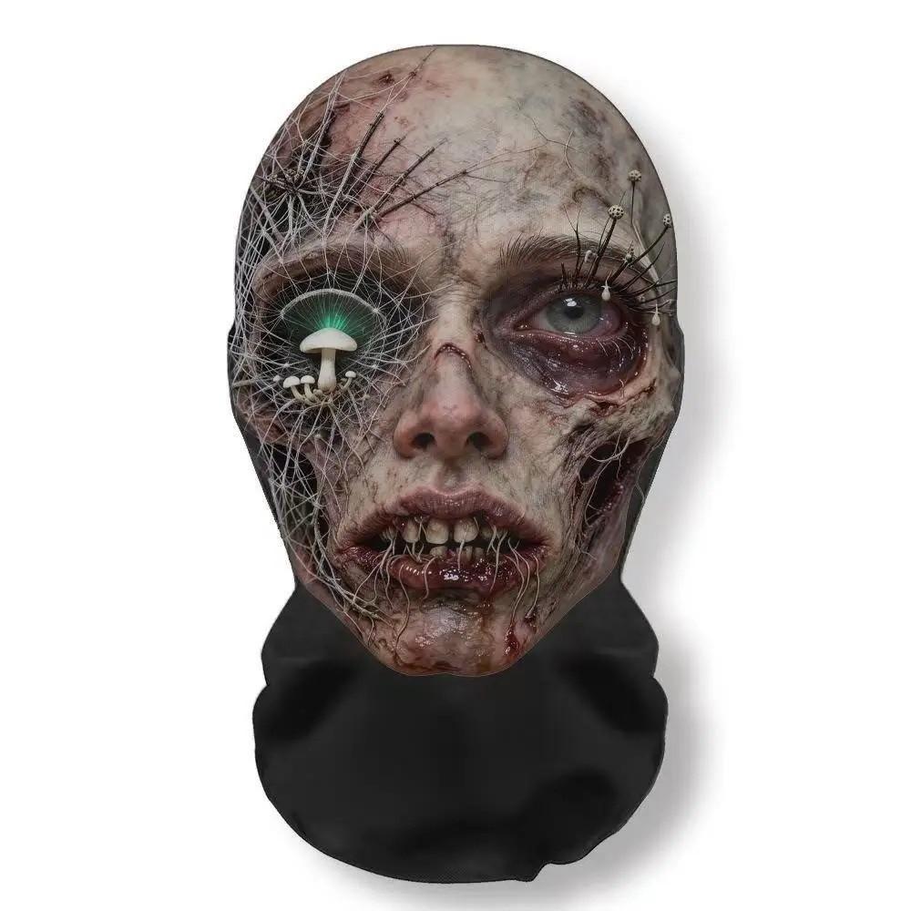 Cat Printed Halloween Scary Mask Realistic Cosplay Mask Funny Style Head Cover Holiday Events