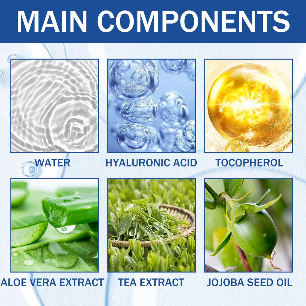 Hyaluronic Acid Serum Gentle Nourishing Facial Skin Hydrating Moisturizing Glowing Rejuvenating Essence