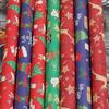 10M/roll Kraft Christmas Wrapping Paper Cartoon Santa Claus Elk Gift Box Packaging Material New Year Xmas Party Diy Decoration