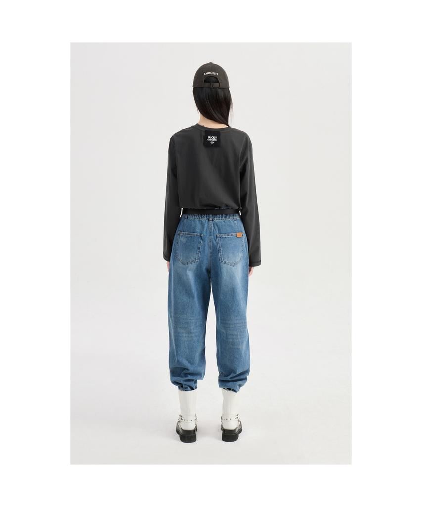 LUCKY CHOUETTE Waist Banding Denim Pants (Blue)_Lfpds25290Bux