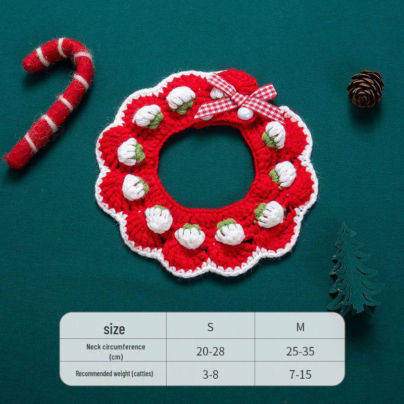 Рождественский комплект из накидки и шапки для питомца: Теплая праздничная одежда для кошек и маленьких собак