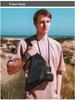 Мужская премиальная сумка кроссбоди из кожи растительного дубления - Большая вместительная повседневная спортивная наплечная сумка