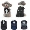 New Elegant Christmas Dog Costume for Wedding Ceremony and Halloween Party - Formal Tuxedo Apparel for Teddy Bulldog