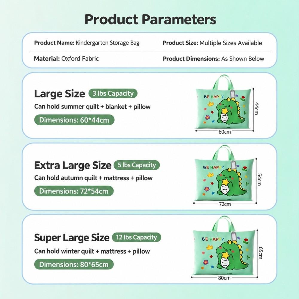1Pc Handheld Kids Bedding Tote Bag Large Capacity Clothing Organizer Moving Storage