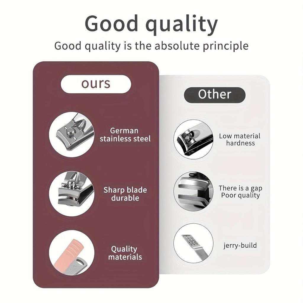 7/18 Pieces Stainless Steel Nail Clipper Set for Men Women Trimming Nails, Multi-colour And Multi-Size Available