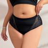 Lace Floral Sexy Plus Size Panties for Women Comfortable Breathable High-waisted Chubby Girls' Briefs