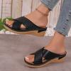 Summer Cross Strap Wedge Slippers for Women Comfortable Thick Sole Casual Sandals Woman Non Slip Platform Flip Flops Female 43
