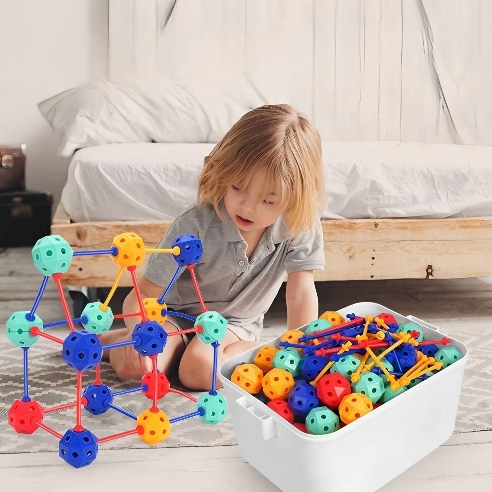 45/150/300Pcs Versatile Interlocking Beads Blocks 3D Educational Toys Creative Thinking