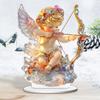 Valentine's Day Tabletop Ornament Lightweight Collectible 2D Angel Figurine Sculpture Statue