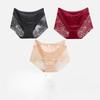 Women's Triangle Sexy Lace Underwear Mid Waist Plus Size Underwear for Women Panties