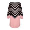 Women's Loose Round Neck Print 3/4 Sleeve T-Shirt Top Pullover
