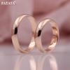 Rose Gold Color Smooth Romantic Simplicity Couple Rings Women Men Wedding Party Unique Ring
