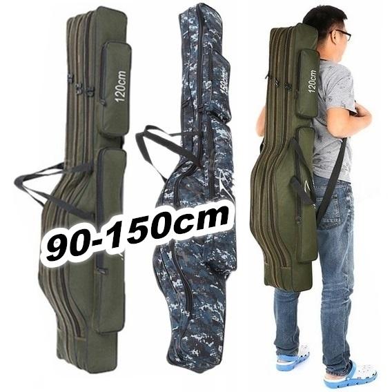 Outdoor Fishing Bag Portable Foldable Rod Reel Bag Pole Gear Tackle Tool Carry Case Carrier Travel Storage Camouflage Bags Organizer