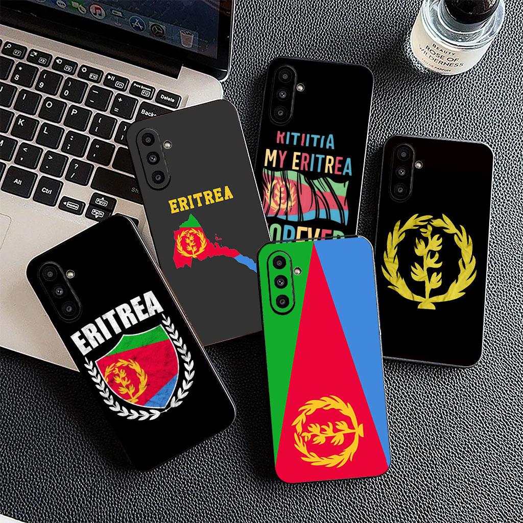 Soft Cover for Samsung Galaxy S22 S21 S20 FE Ultra Plus A35 A36 A55 A37 A33 A34 A57 Coque Phone Case Red Eritrean Eritrea Flag