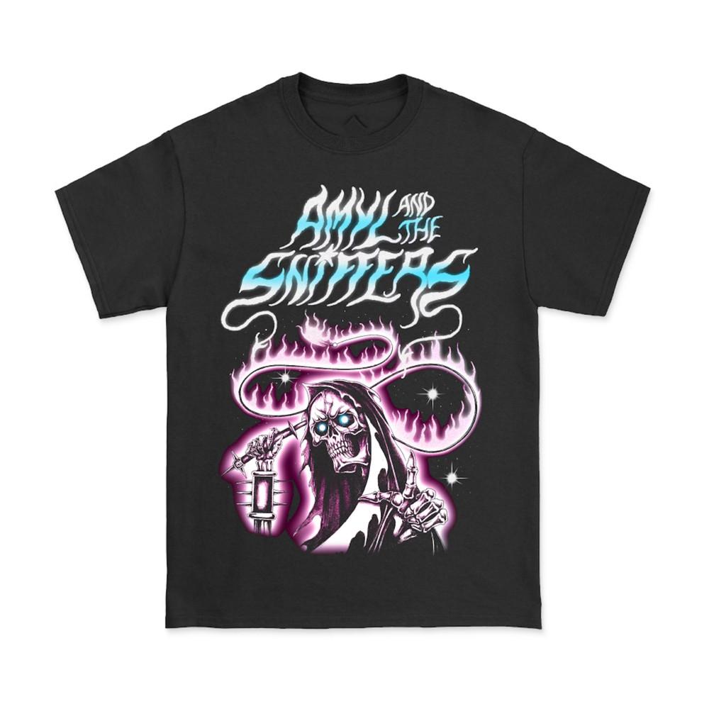 Футболка Amyl and The Sniffers Reaper Черная Унисекс Все Размеры Унисекс Футболка