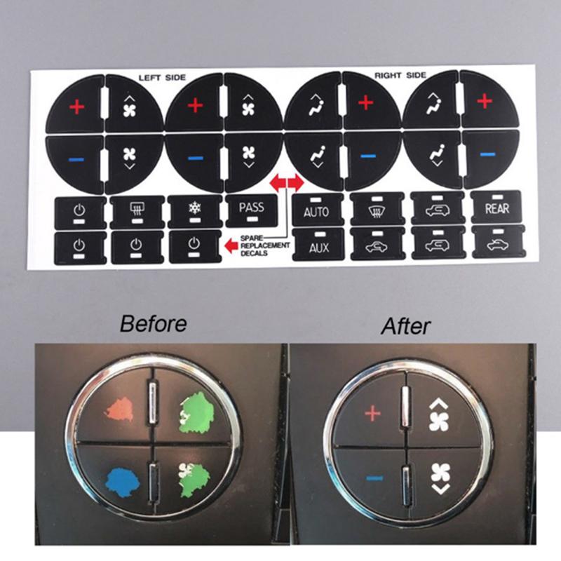 1 шт. автомобильный кондиционер, кнопка климат-контроля, ремонт, наклейки, наклейки для A4 B6 B7 00-04