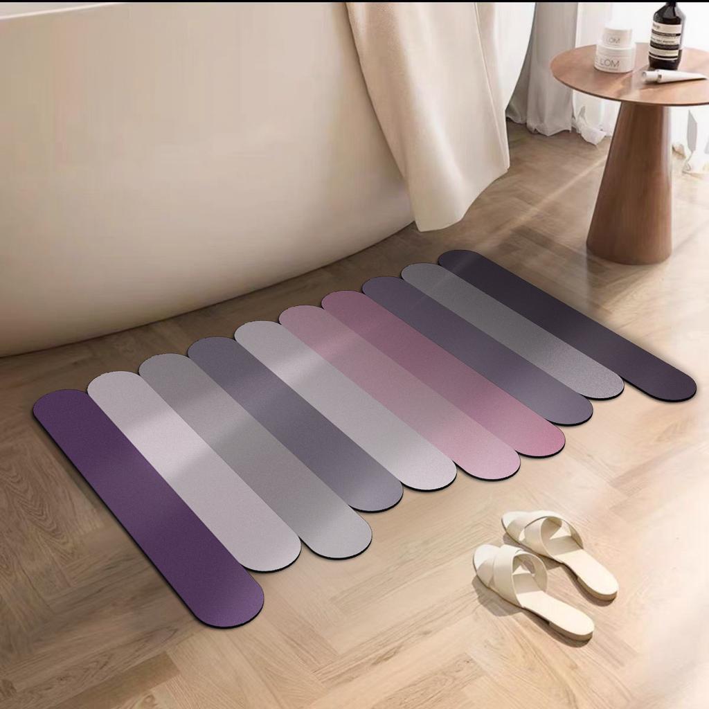 Soft Waxy Color Small Fresh Bathroom Diatom Mud Mat Toilet Absorbent Mat Non-slip Household Toilet Carpet