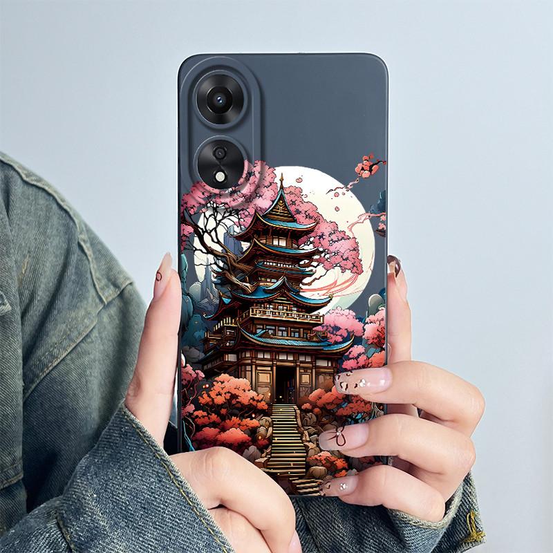 Чехол для телефона OPPO A78 4G CPH2565 Мягкий силикон Милый панда Цветок Мальчики Девочки Расписная оболочка Funda Защитный корпус Coque