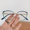 Fashionable Cat Eye Anti Blue Light Glasses Clear Lens Simple Female Eyeglasses Eyeglasses New Trend Women Decorative Eyewear