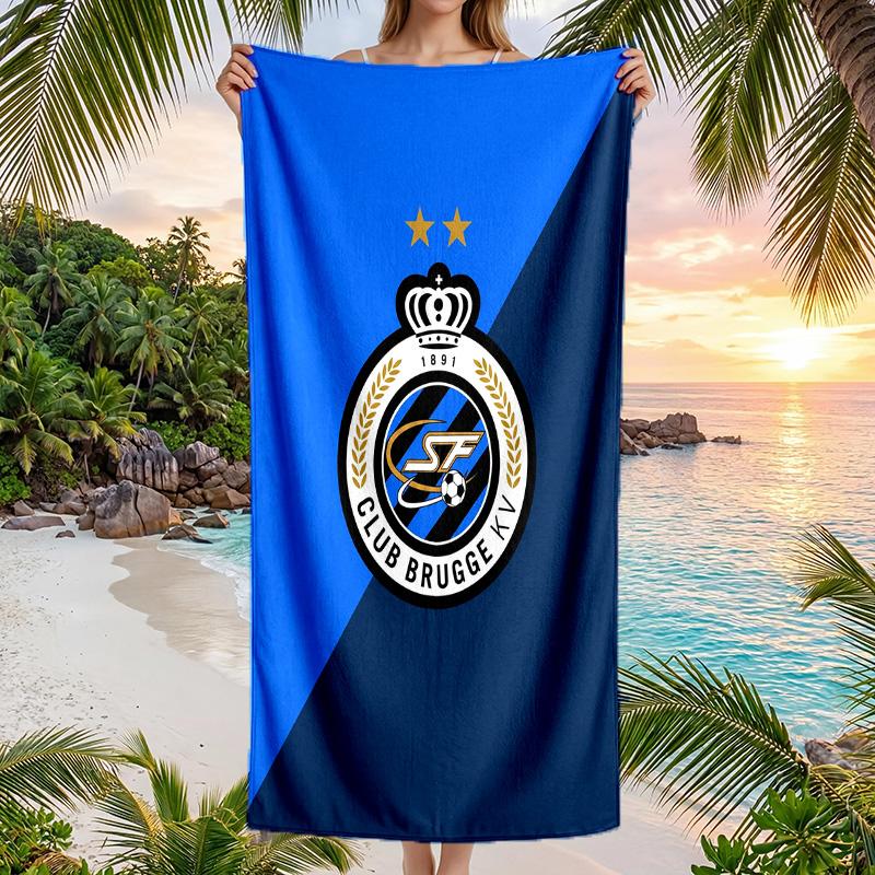 Club Brugge FC print Quick Dry Beach Towel Microfiber Absorbent Portable Travel Swimming Towel