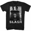 Футболка унисекс для взрослых с портретом и именем Slash Guns N Roses, черная
