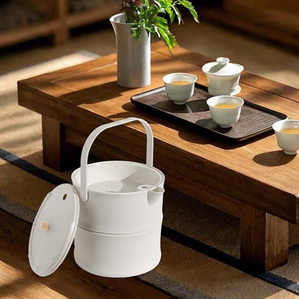 Ведро для чайных отходов Мусорное ведро Портативное с ситом Контейнер для утилизации с крышкой Жидкость