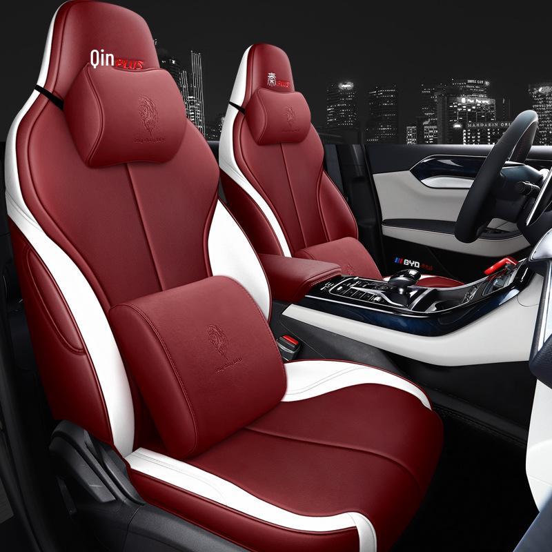 BYD Qin PLUS All-Season Leather Car Seat Cushion for 5-Seater Sedan