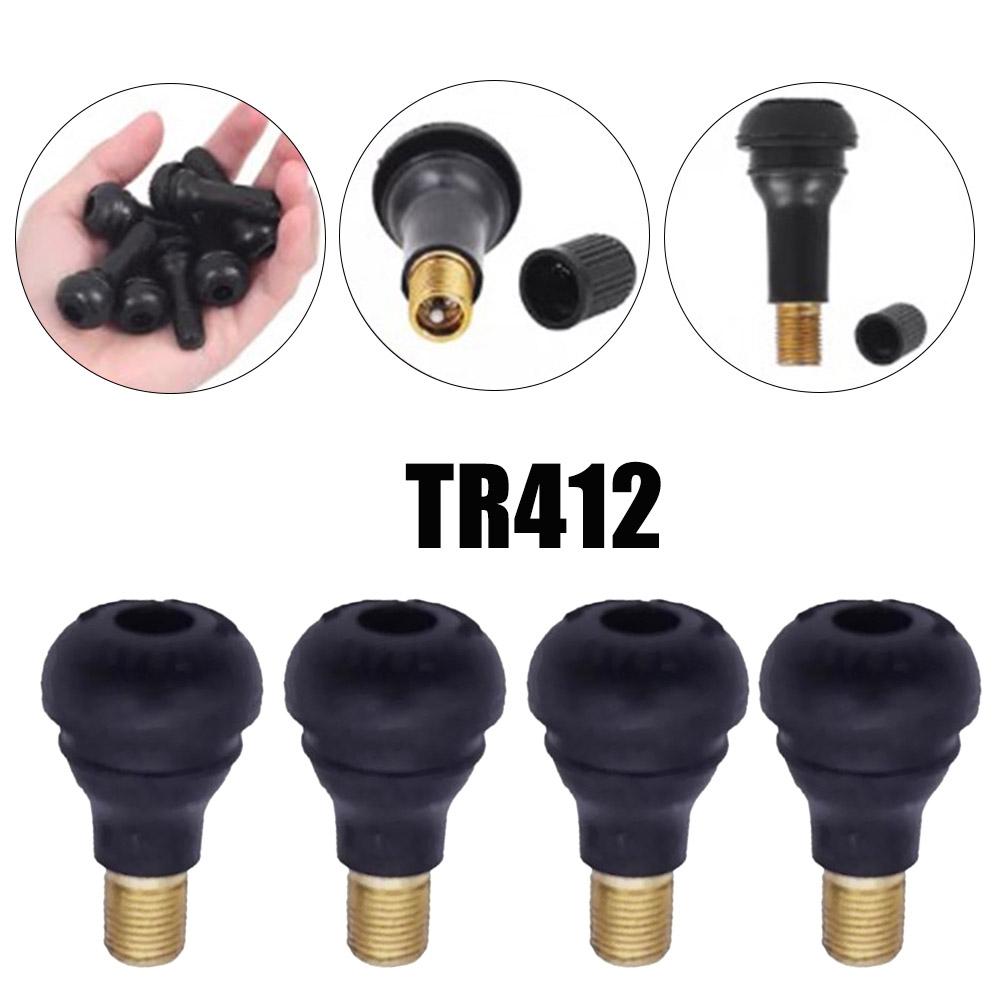 High Quality TR412 Rubber Valve Tubeless Nozzle with Valve Core Set of Four