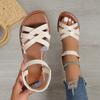 Large Size 2025 Summer New Shoes Fashion Flats Korean Version Sandals Roman Shoes Beach Shoes Women's Shoes