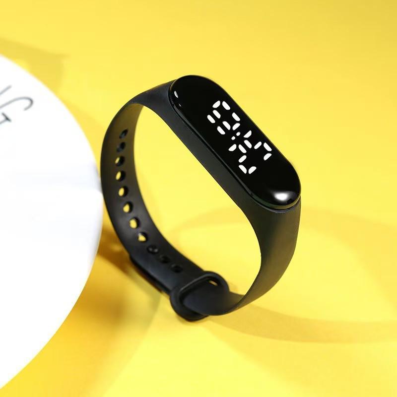 Водонепроницаемые белые светодиодные сенсорные часы для мальчиков и девочек средней школы