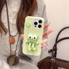 Милый 3D лягушки жидкий чехол для телефона iPhone 16 15 14 13 12 11 Pro Max корейский мультяшный чехол