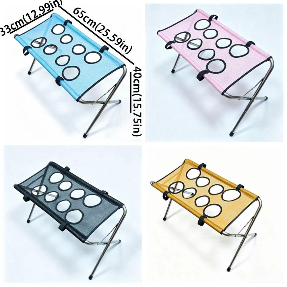 Adjustable Pet Grooming Hammock Breathable Mesh Stainless Steel Frame Small Dog Bathing Stand Multi-Hole Quick-Dry Mesh