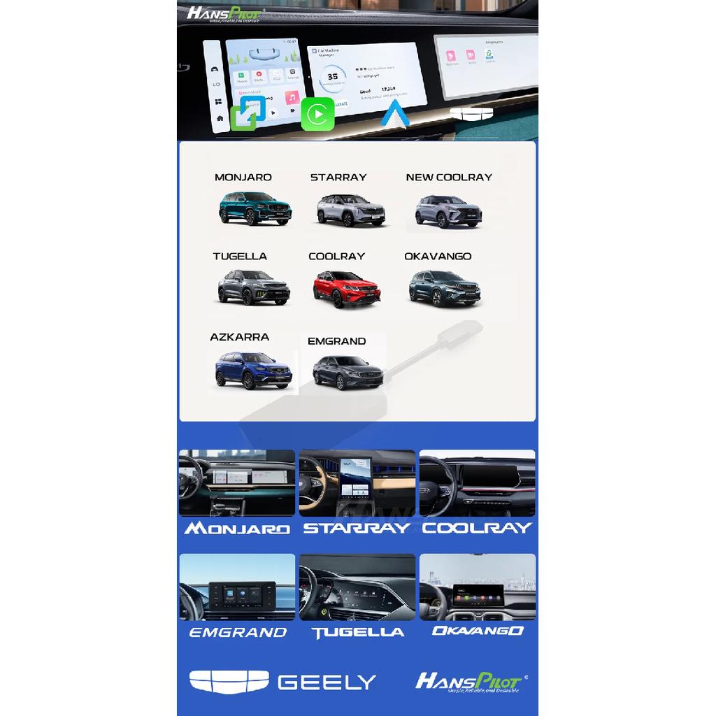 NCP0039 Geely Monjaro Tugella Atlas Pro Emgrand Pro GX3 Azkarra carbitlink адаптер easy connect Для CarPlay Android Auto NCP0036