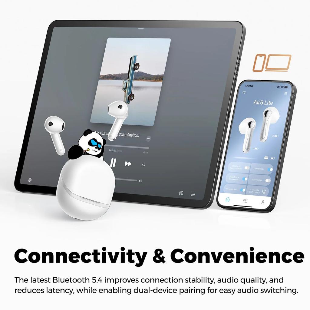 SoundPeats Air5 Lite Headphones Wireless In-ear