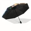 1pc Fantasy Landscape with a Mystical Tree Automatic Opening and Closing Umbrella - Suitable for Various Occasions, Outdoor Activities, Lightweig