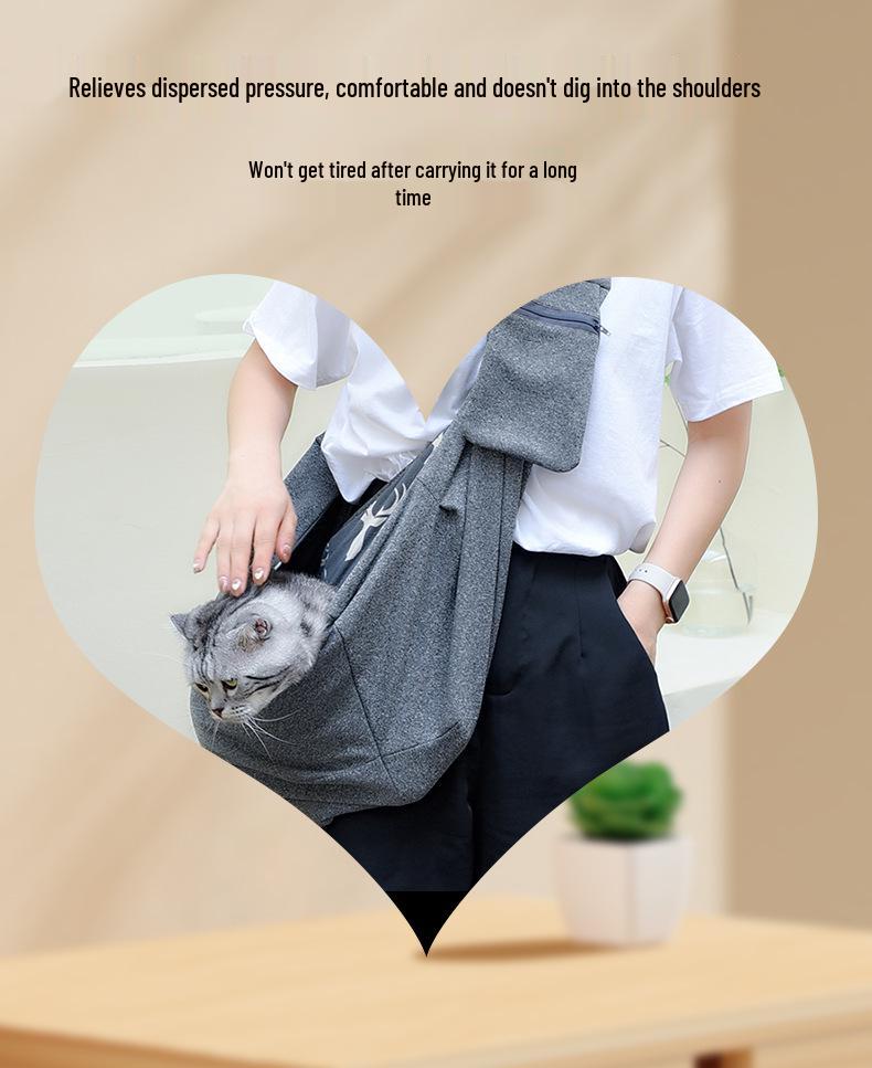 Сумка-кроссбоди для питомцев - Портативная, вместительная наплечная сумка для выгула кошек и собак