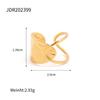 Youthway Stainless Steel Minimalist Irregular Curve Geometric Curved Ring Tarnish Free Fashion Unisex Jewelry Gift