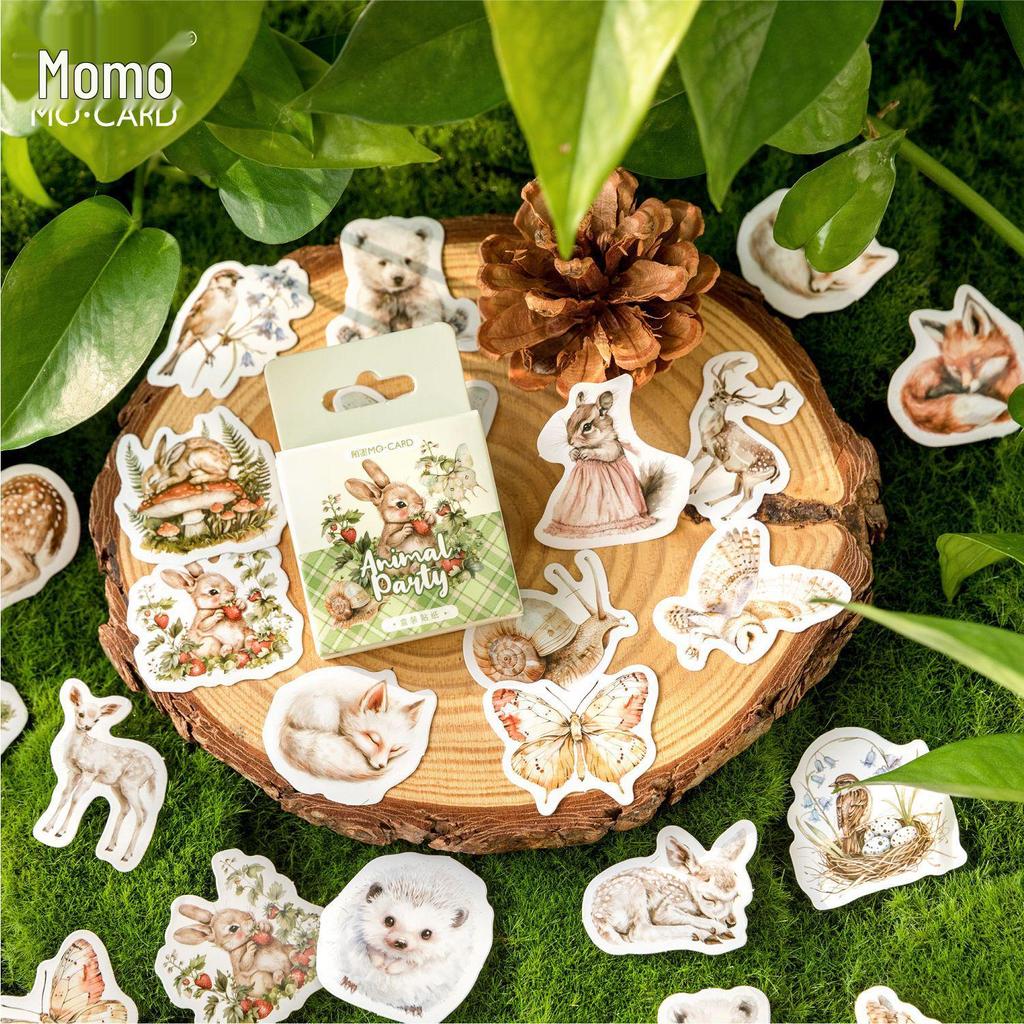 Наклейки MoMo в коробке: Серия «Цветочный язык» Тихиро — винтажные цветочные самоклеящиеся наклейки в стиле INS