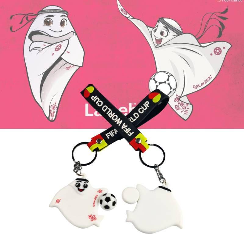 Qatar 2022 Football Mascot Laeeb Keychain Fans Children Toy Christmas Gift