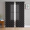 Polka Dot Black And White Simple Sheer Curtains For Living Room Bedroom Kitchen Tulle Drapes For Windows Voile Yarn Curtains
