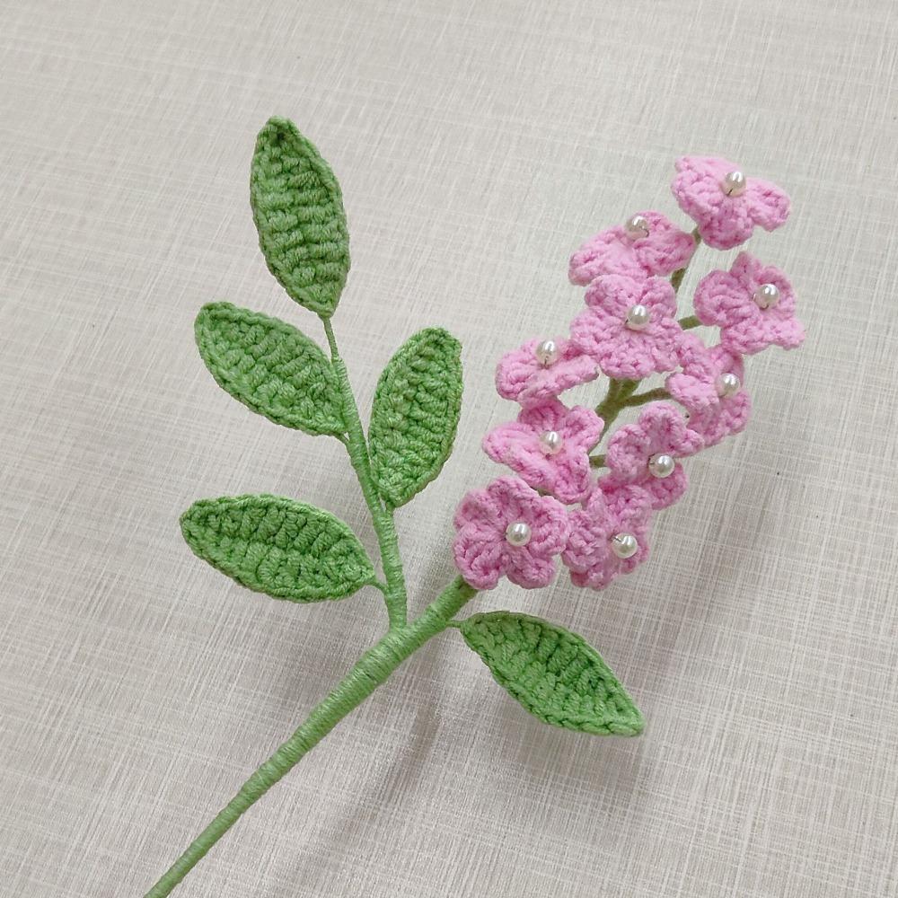 Artificial Crochet Flower Bouquet Handmade Craft Fake Flower Bouquet Home Decoration