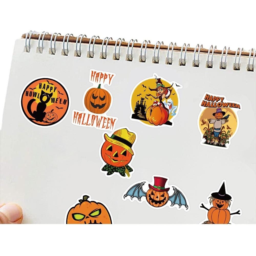 13 Models of 50 Halloween Holiday Decoration Graffiti Stickers Suitcase Computer Waterproof No Glue Stickers DIY