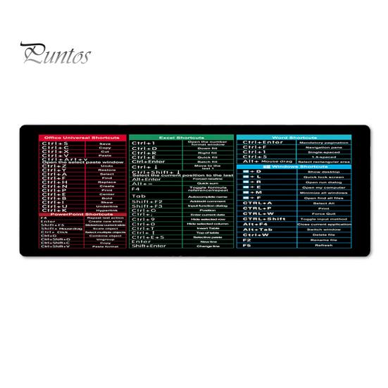 30x80 см большой компьютерный коврик для мыши портативный водонепроницаемый офисный Power Point Excel Word сочетания клавиш настольный коврик нескользящий резиновый настольный коврик для мыши ПК