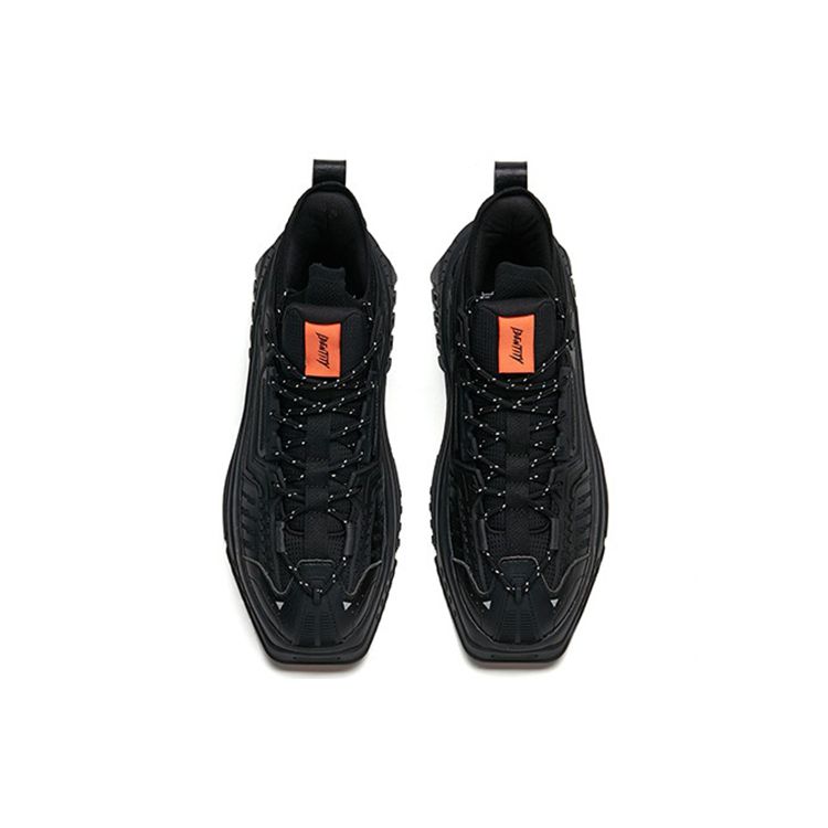 Anta Spy Shadow Pro Толстая подошва Универсальные кроссовки среднего размера Мужские кроссовки Черные Оранжевые 912218080-4