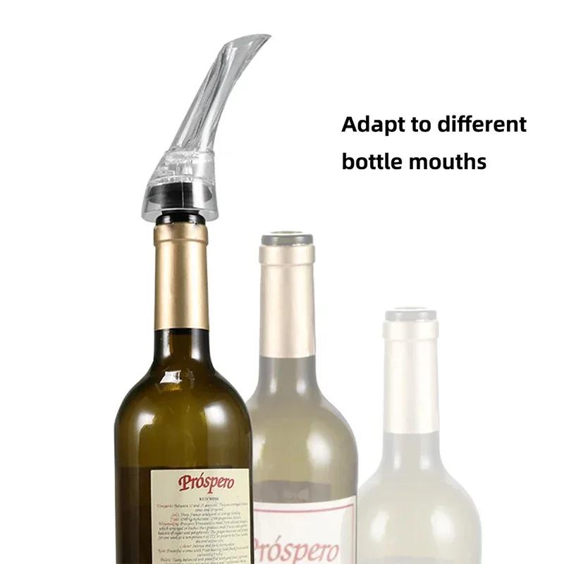 Acrylic Wine Aerator Pourer Premium Aerating Pourer Red Wine Decanter Cap Spout Stopper Bottle Mouth Dispenser Decanter Spout