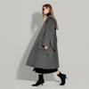 Women's Loose Fit Hooded Merino Wool Blend Coat