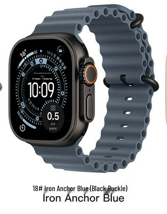 Спортивный силиконовый ремешок Apple Watch Ocean S9/S10/Ultra