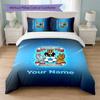 Coventry City FC Custom Name Text Bedding Set 1 Duvet Cover+2 Pillowcases Soccer Logo Personalized Gift For Special Occasion Bedroom Decor